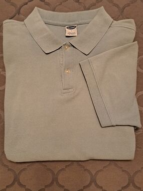 Y2K Large Men's Short Sleeve Blue Old Navy Polo